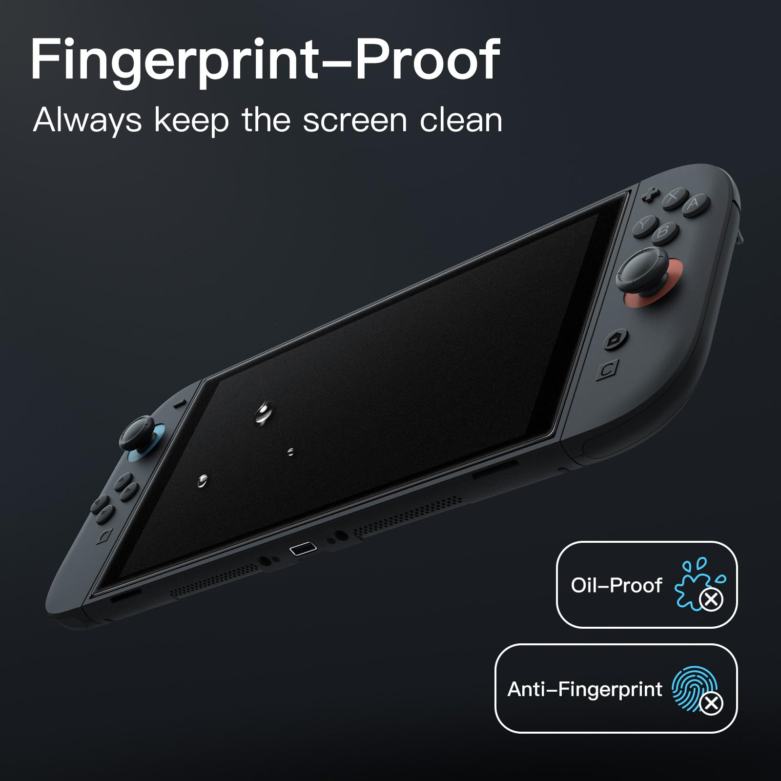 JETech Protector Pantalla Mate para Nintendo Switch 2 2025, Cristal Vidrio Templado 9H Antireflejo con Marco de Instalación Fácil, Antihuellas Tacto Suave, 2 Unidades