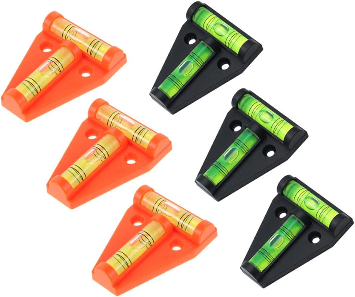 Cabilock 6pcs Compact Rv Bubble Leveler Shape Precision Tool for Travel Trailers Campers Mobile Setups Durable Lightweight Design with Quick Readability Enhanced Usability