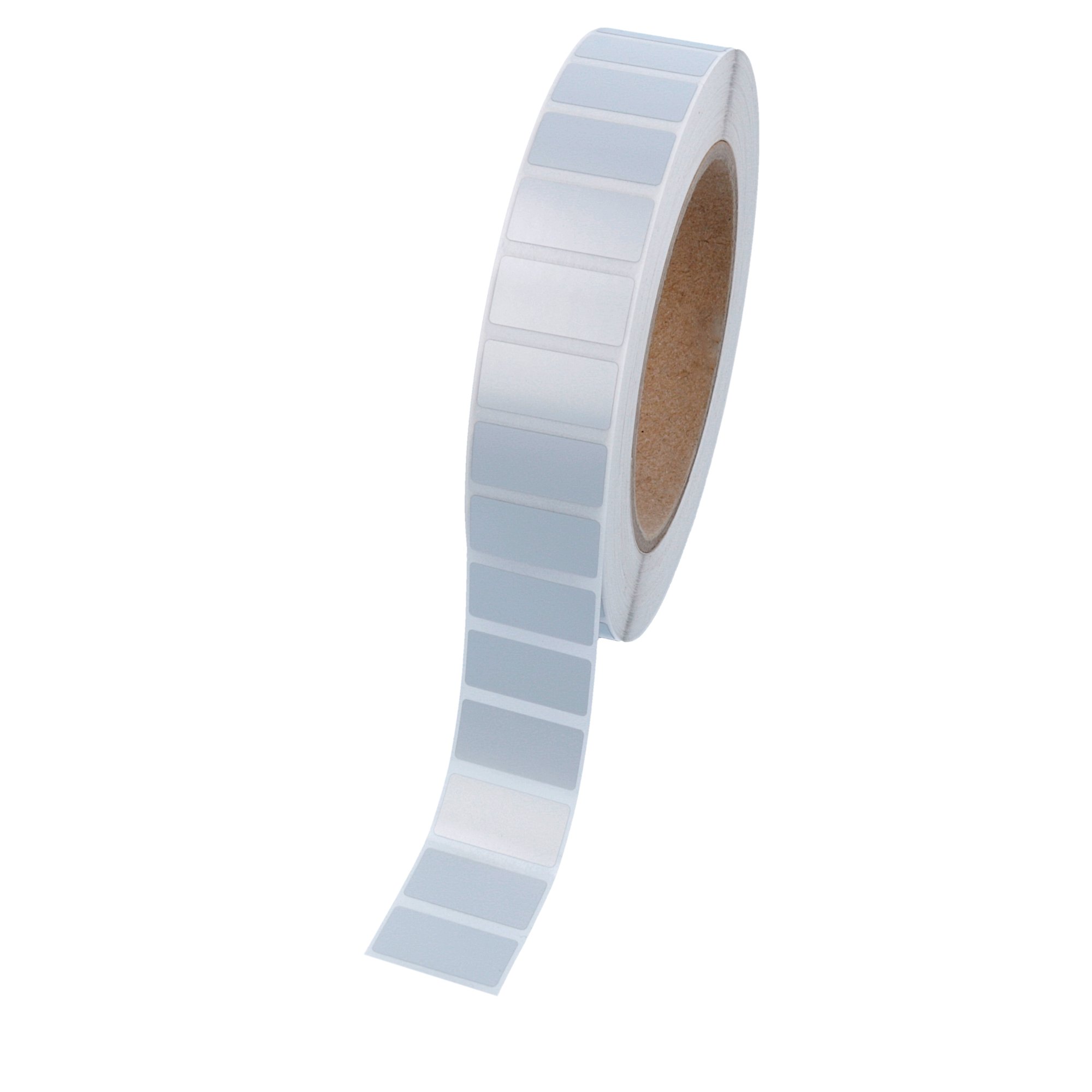 Labelident Siegeletiketten 25 x 13 mm 10.000 Polyester Sicherheitsetiketten, Verschlusssiegel mit Checkerboard-Effekt auf 76 mm Kern