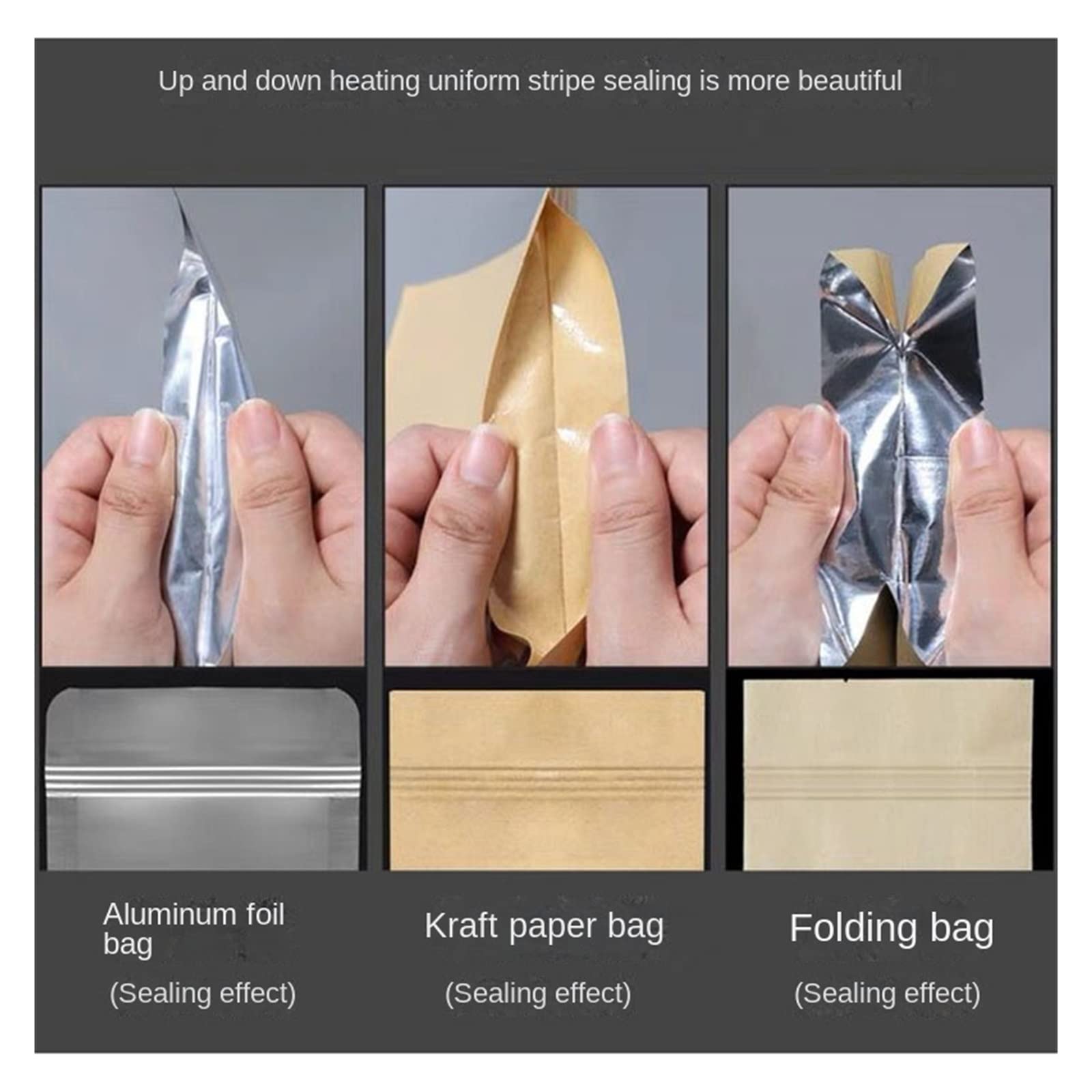 550W przenośny zacisk ręczny zgrzewarka torba z folii aluminiowej Kraft papierowa maszyna pakująca 200MM Do użytku DIY