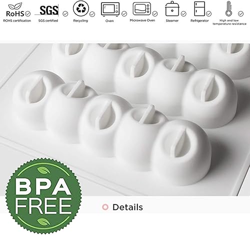 Vista 177 de OCPO KITCHEN Molde de silicona para hornear pasteles de mousse, dulces, pasteles, chocolate, magdalenas, gelatina, galletas, pudín, molde
