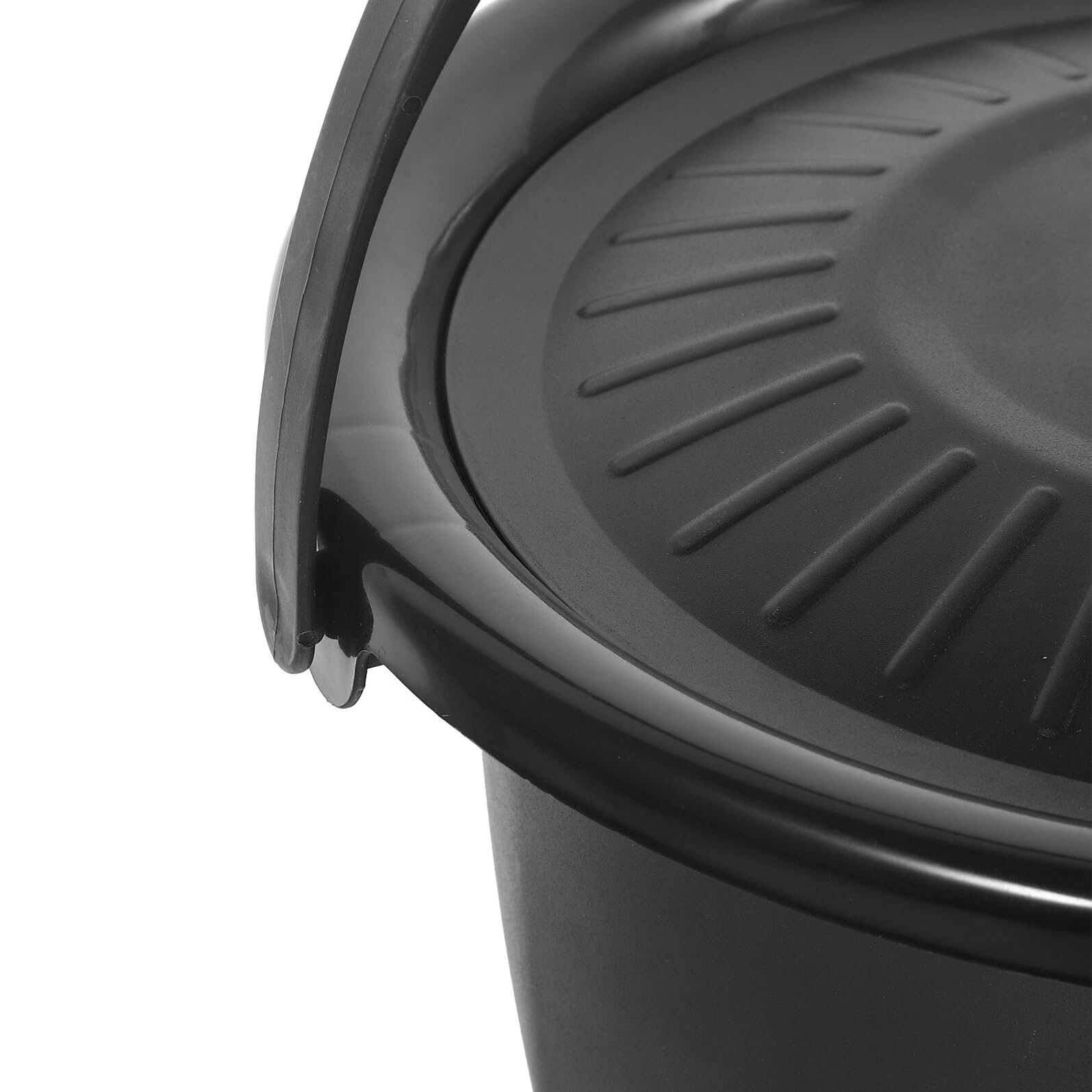 PLAFOPE Orinal para Niños y Ancianos de Plástico Negro, Portátil y Estable Tapa, Diseño Redondo Ligero Adecuado para Dormitorio y Uso Doméstico