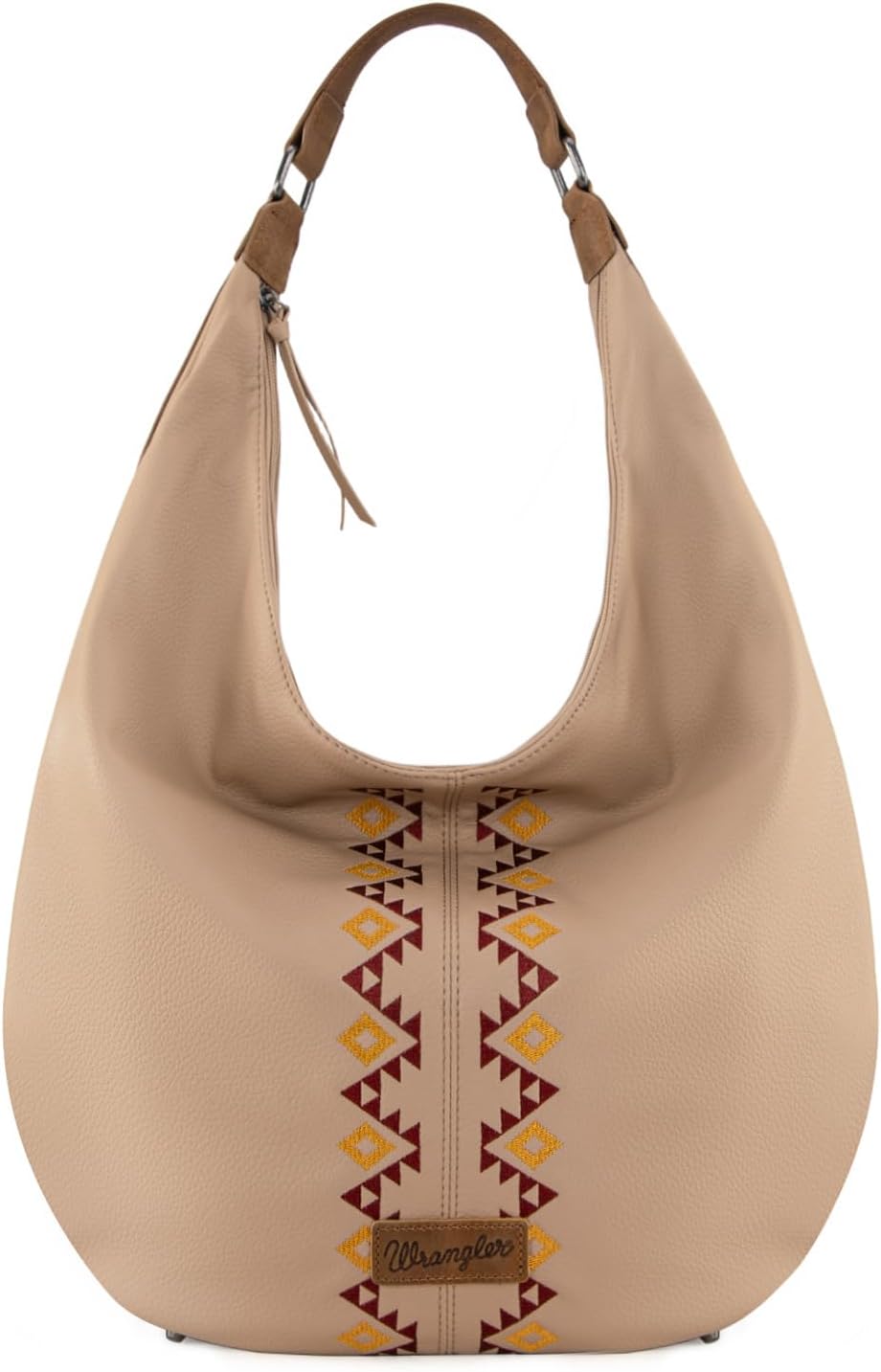 Wrangler Large Hobo Bags for Women Western Aztec Slouchy Shoulder Bag with Zipper