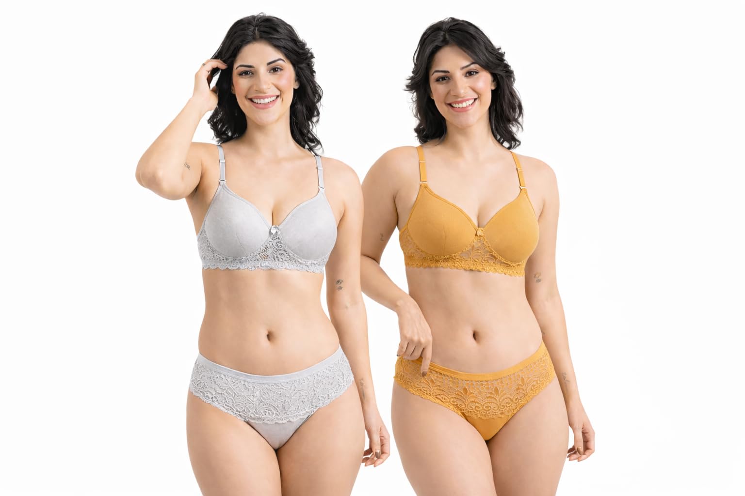 Women’s & Girls’ Padded Innerwear Set (Pack of 2) – Bra Panty Combo, Soft Fabric, Daily Use Lingerie-image-11
