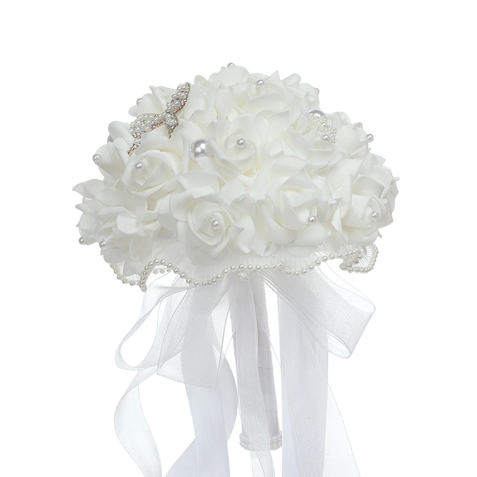 KIOALXZ Sophisticated Wedding Bouquet Handcrafted Floral Arrangement Bride’s Special Moments And Memories Bridal Wedding Bridal Bouquet Bride Artificial