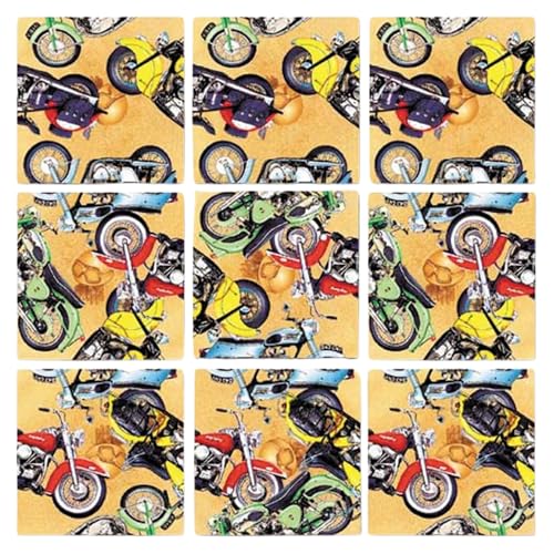 B Dazzle Classic Motorcycles Scramble Squares 9 Piece Puzzle