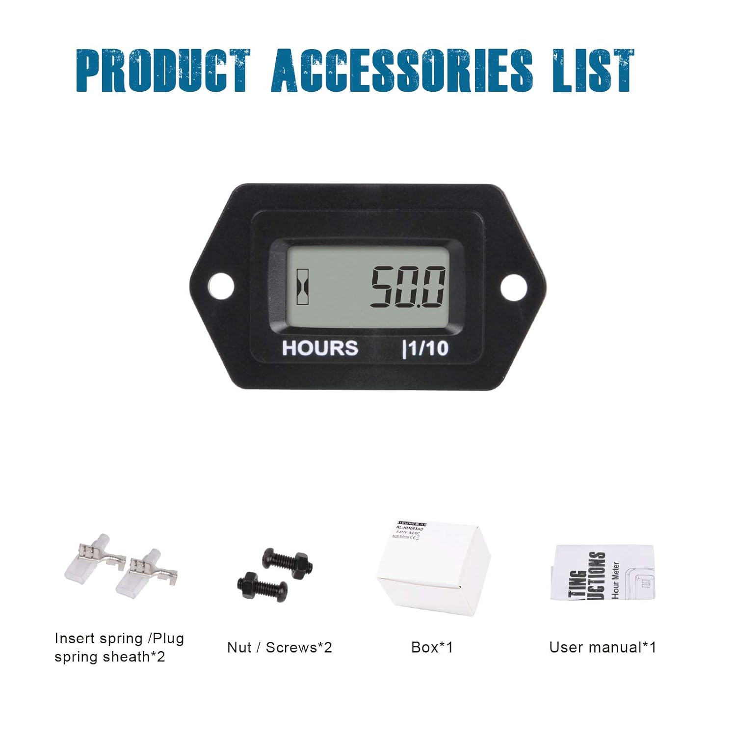 Best Deal Cheap 🛒 Runleader Digital LCD Hour Meter, AC/DC 5V to 277V ; Use for Riding Lawn Mower ZeroTurn Mower Tractor Generator Club car Golf cart Outboard Marine ATV Snowmobile Compressor and Gas Powered Equipment