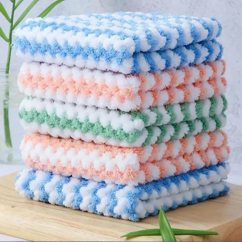 GUYANA Trapos Cocina 5/10/20 Piezas de Almohadillas absorbentes for Fregar, Toallas de Limpieza y Lavado de Cocina domésticas secas y húmedas Balletas Microfibra (Color : Mixed Color 20PCS)