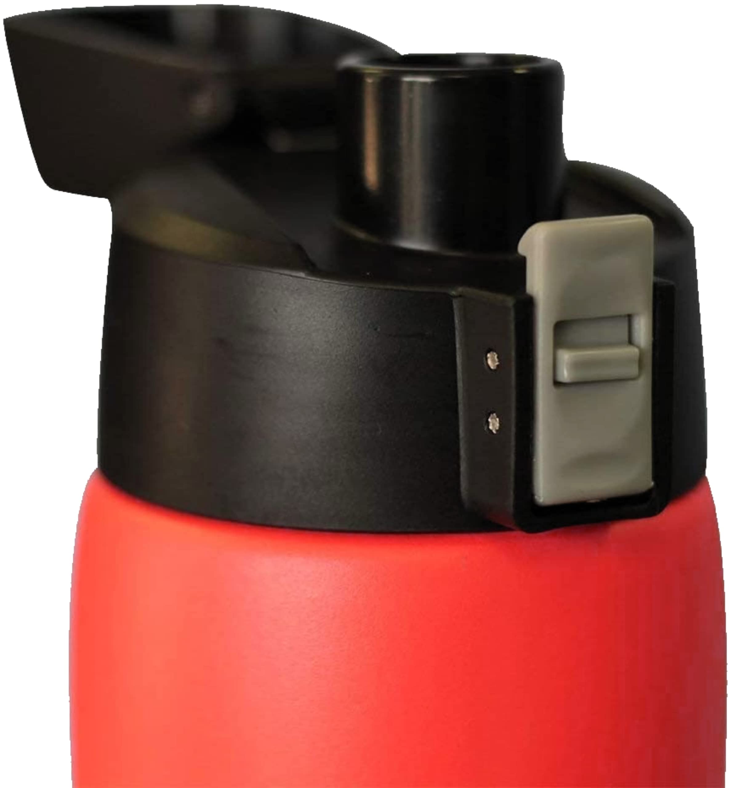Aquatix Sport-Trinkflasche aus reinem Edelstahl, doppelwandig, vakuumisoliert, mit praktischem Klappverschluss, hält Getränke 24 Stunden kalt, 6 Stunden heiß