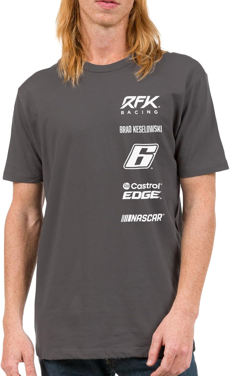 Junk Food NASCAR Mens Nascar - Driver Sponsors Stacked Logos - Adult Sports Fan Short Sleeve Tee for Men & Women