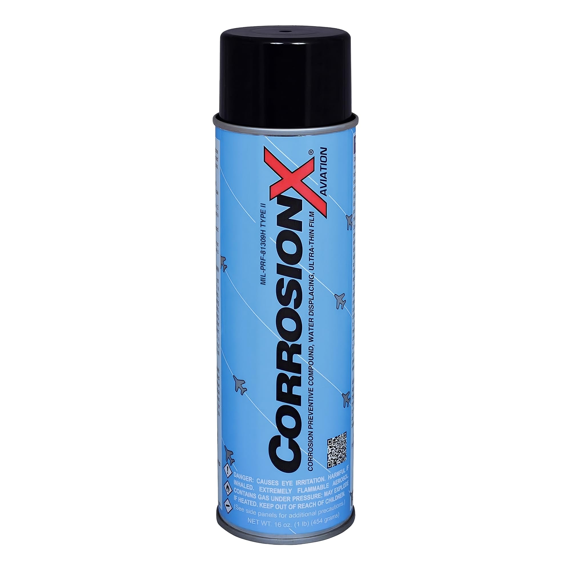 CorrosionX Aviation, Long-Lasting Polar Bonding Anti-Corrosion Aviation-Grade Spray, Displaces Moisture, Instantly Stops Corrosion, Self-Healing Protection for Aircraft & Electronics, 16oz Aerosol
