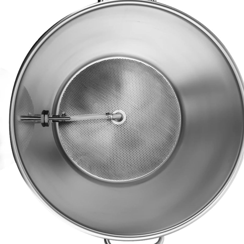 Domed False Bottom, Homebrew 12'' Mash Tun False Bottom Kits, Stainless Steel Domed False Bottom with 3/8'' Hose Barb Elbow Fitting Brew Kettle Use Silver (Color : Type 2)