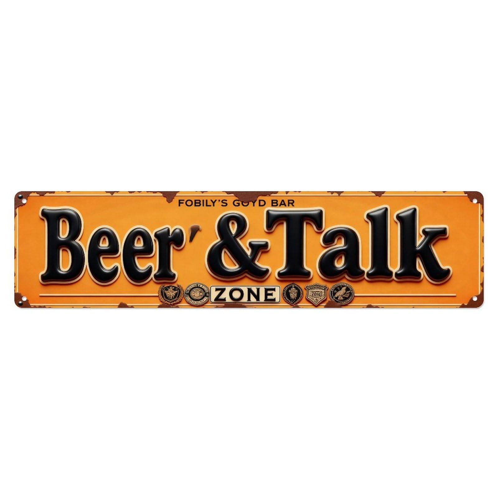 Beer And Talk Zone Sign Metal Tin Sign Plaque