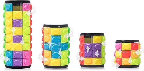R.Y.TOYS Juguete para ansiedad, rompecabezas de cubo mágico, rompecabezas de cerebro para adultos, juego de mano inquieto de lógica giratoria y