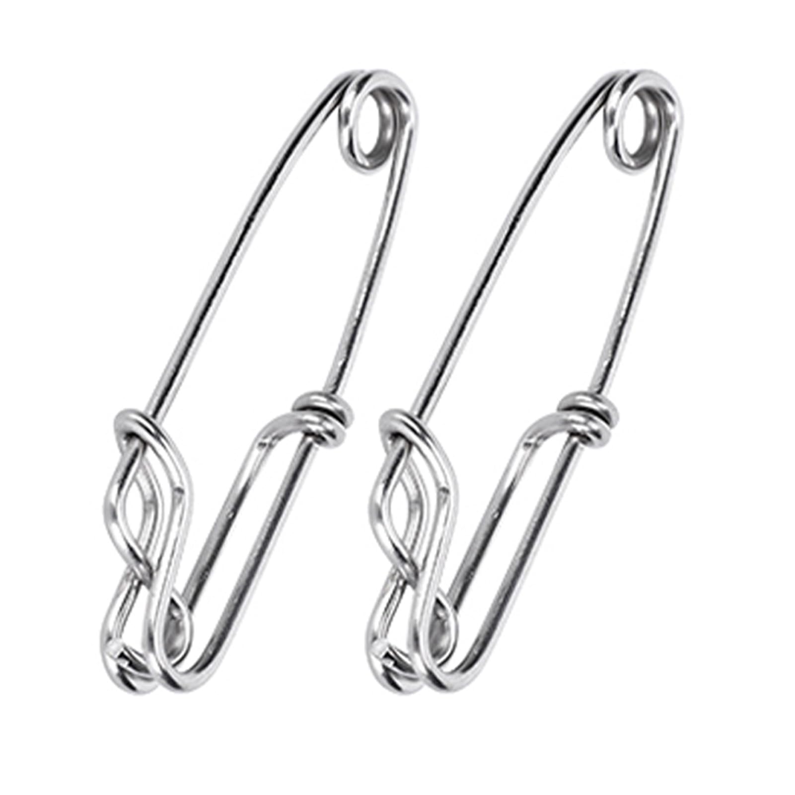 15pcs Stainless Steel Tuna Clips, Longline Branch Hangers Snap, Easy OnOff Fishing Accessory, Suitable for Prawn Line Snaps, Minnow Trap, Downrigger, Crabbing,