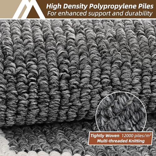 COSY HOMEER Kitchen Rugs Non-Slip 24x35/24x60 Inch Thick Polypropylene Standing Mat for Home Machine Washable, Black Frame - Image 3
