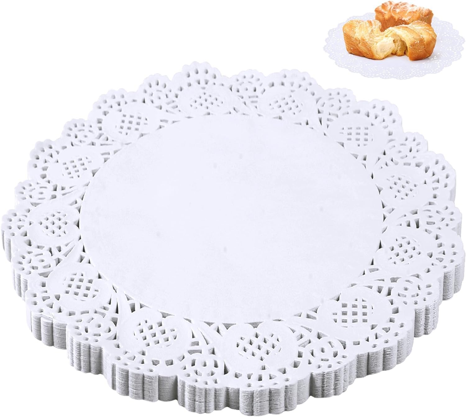 100 Pcs Round Lace Paper Doilies Assorted Sizes White Disposable Paper Lace Doilies for Food Cake Craft Wedding Birthday Dessert Table (4.5 X 4.5) (B0D8W8FTT7) Amazon Price History, Amazon Price Tracker