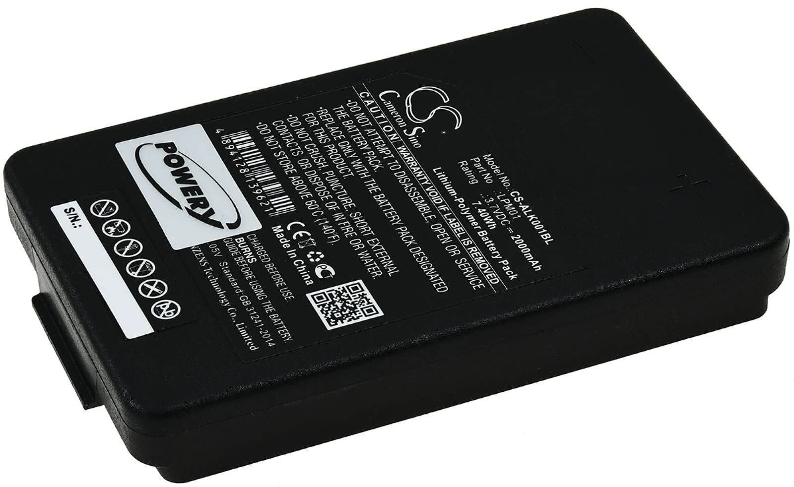Batteria per Autec tipo LPM01, 3,7 V, ai polimeri di litio