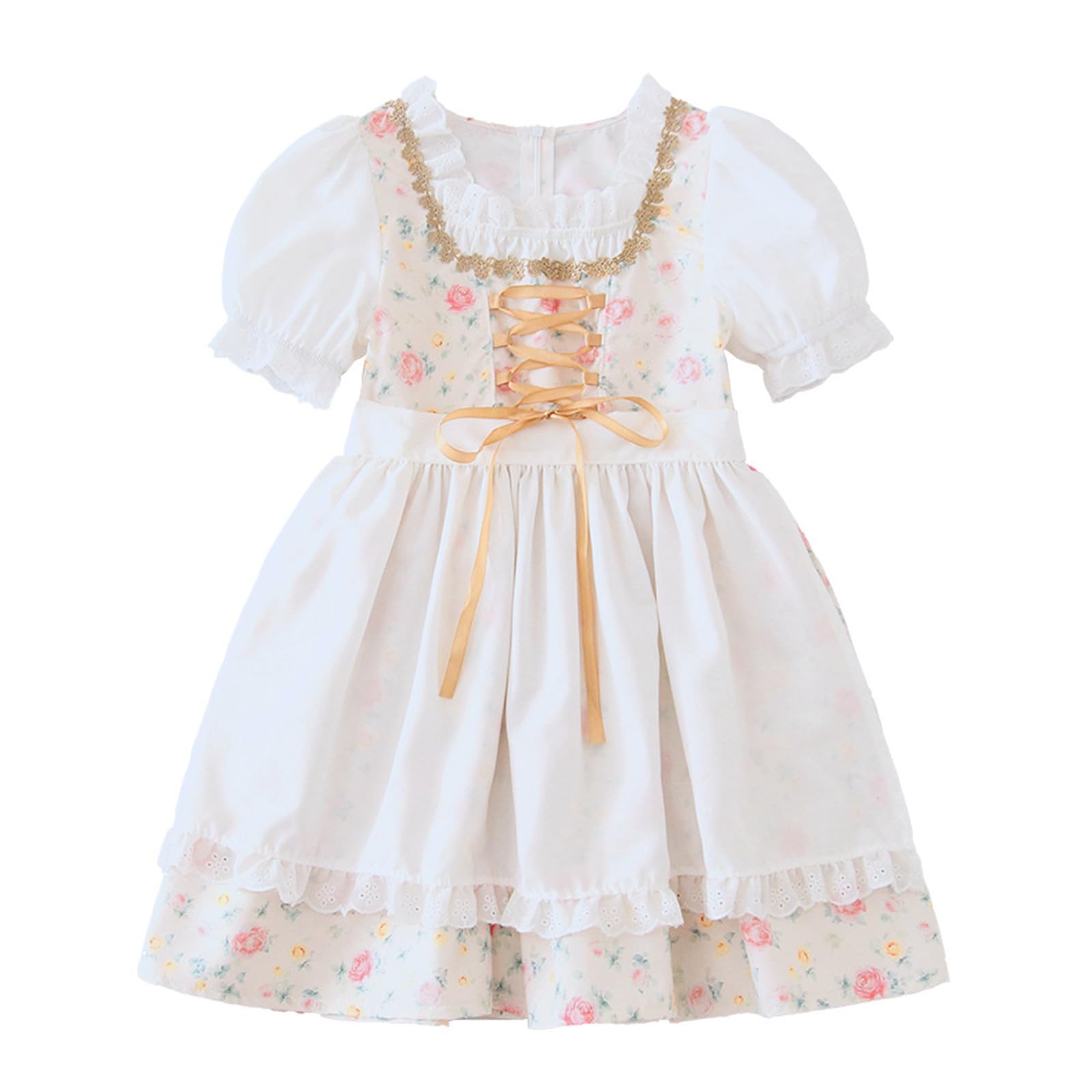 Dirndl Donna Lungo Abito da Cerimonia Donna Costume Bavarese Abito Tradizionale Abito Rurale Raffinato per Feste in Maschera e Eventi a Tema Birra Senza Restrizioni di Taglie Tracht Cameriera