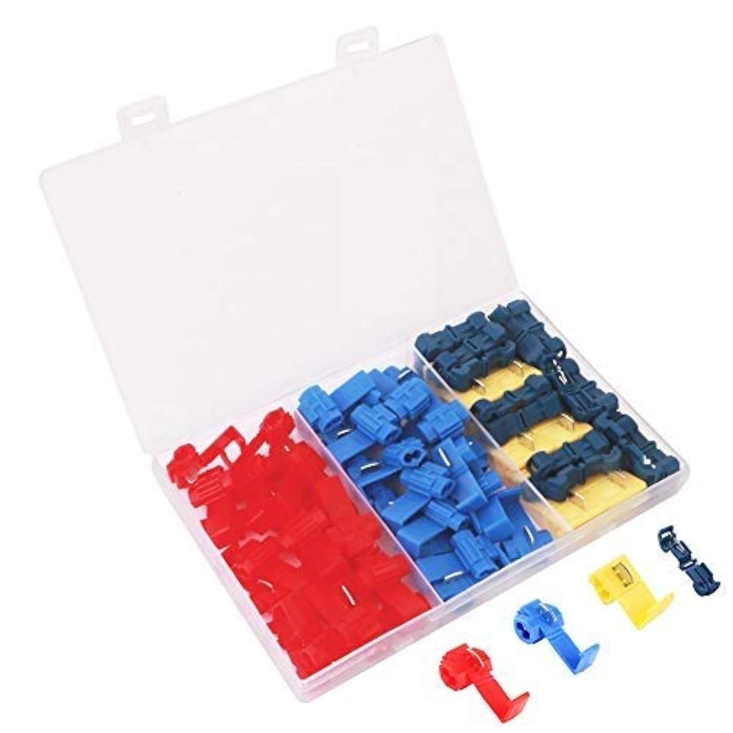 GTIWUNG 70 Pezzi Morsetti di Derivazione Connettori Kit, Morsetti Elettrici Connettori Rapidi, giunti connettori elettrici, Quick Lock Splice filo, Terminali Crimpare Isolati