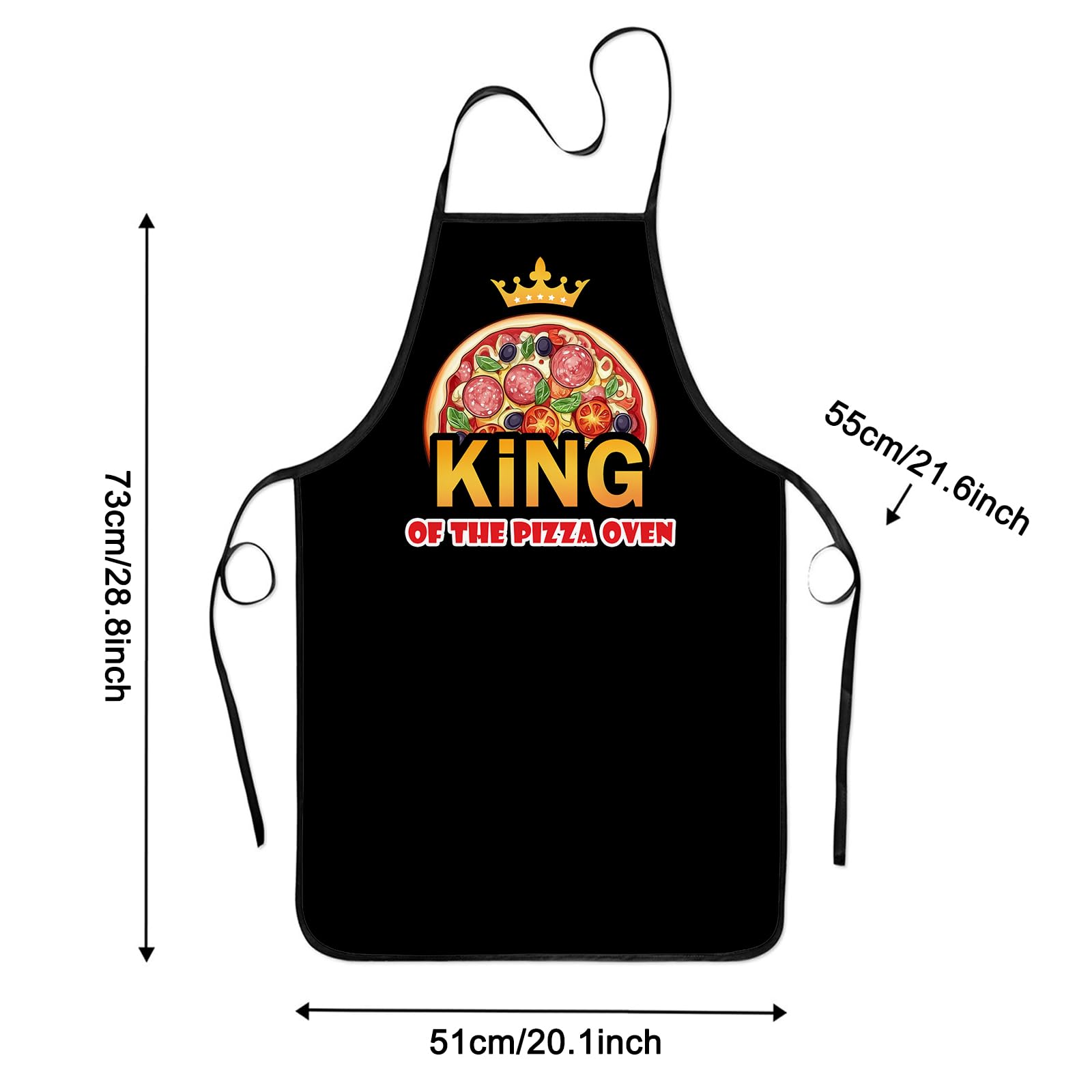 Delantal de pizza para hombre, delantales divertidos para hombres, regalos de pizza para los amantes de la pizza, accesorios de pizza para horno de pizza, delantal de cocina King of The Pizza