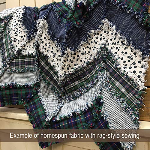 Premium Sullivan Blue Green Tartan Plaid Cotton Fabric – Soft, Versatile Homespun Textile Sold by the Yard 4 Premium Sullivan Blue Green Tartan Plaid Cotton Fabric – Soft, Versatile Homespun Textile Sold by the Yard - Image 3