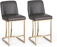 Vista 23 de Sophia & William Taburetes de bar de 24 pulgadas para isla de cocina, taburetes de bar de altura de mostrador con respaldo, sillas de bar modernas