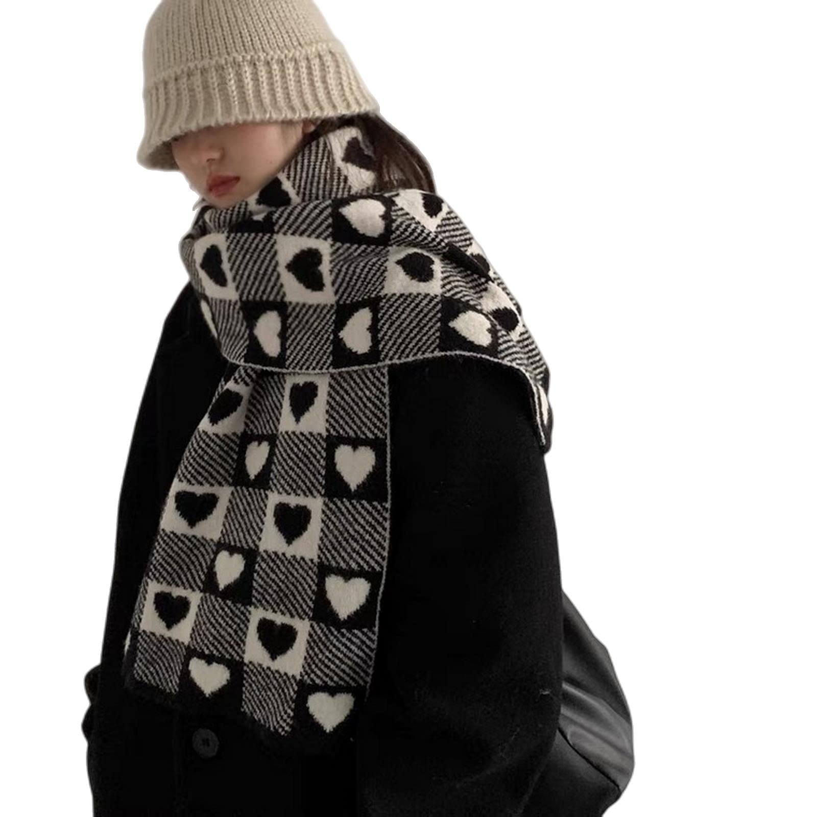 MOGSA Bufandas Mujer Bufanda Invierno Salvaje Otoño e Invierno Espesado Mantener Caliente Imitación Cachemira Largo Chal