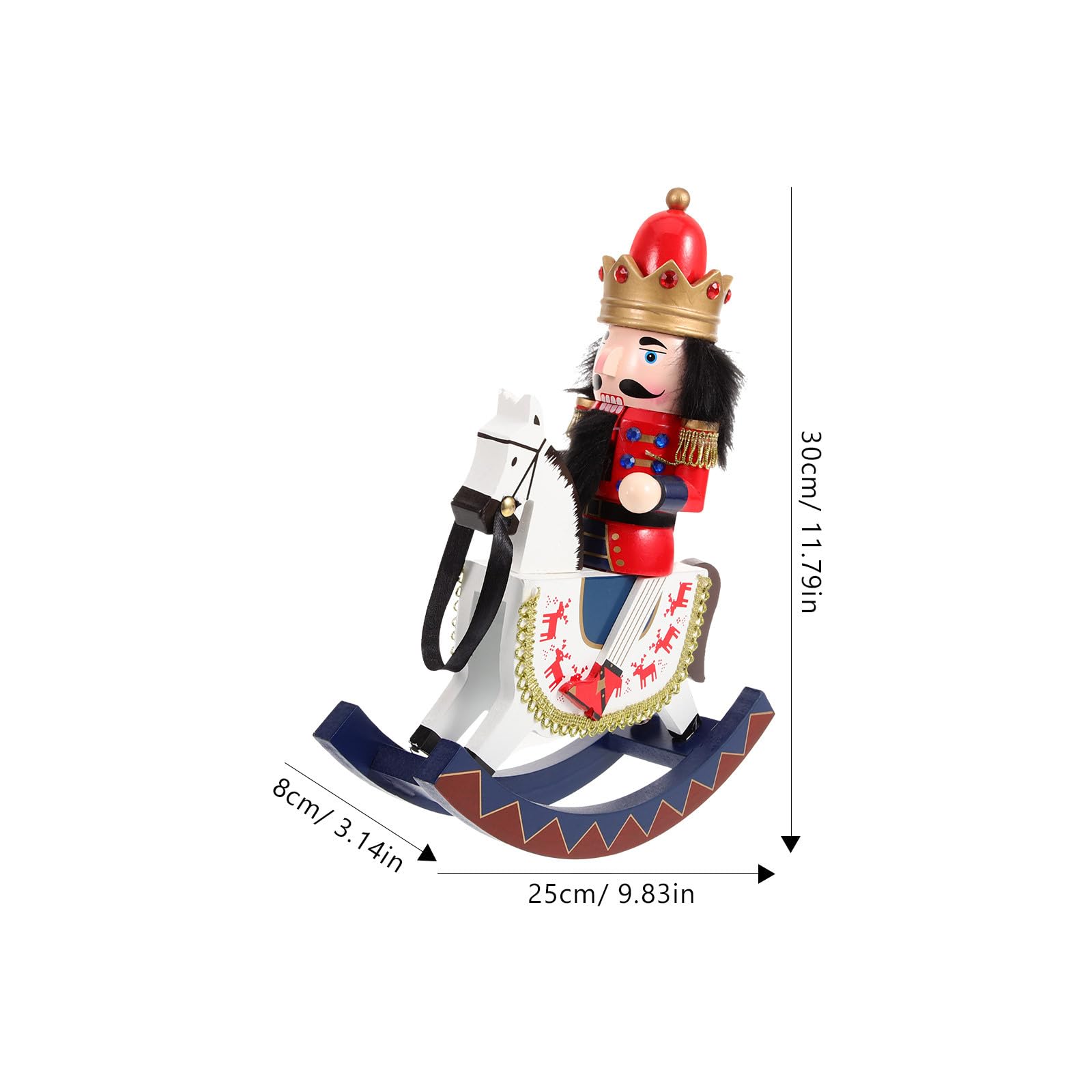 Amazon.co.jp: Garneck 木製ロッキングホース くるみ割り人形 30cm