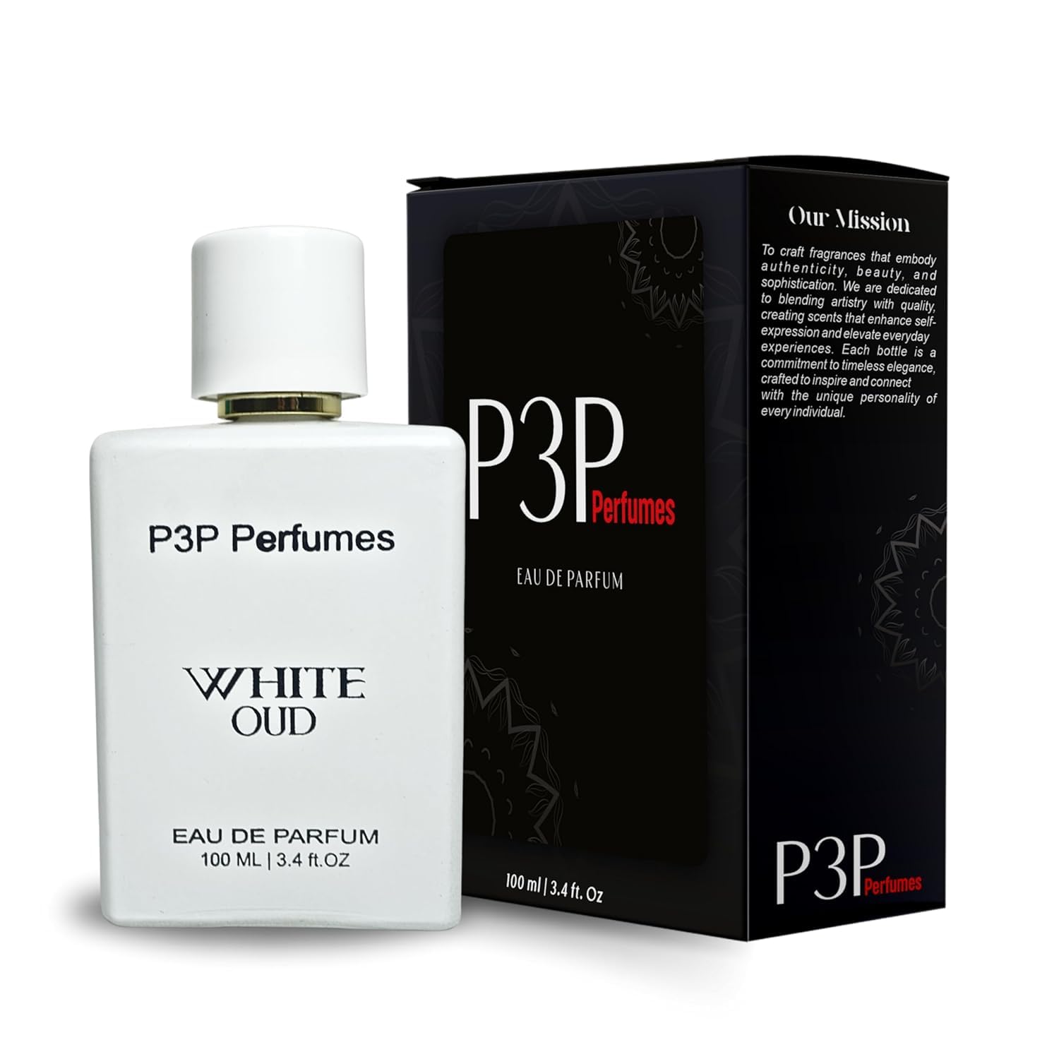 P3P Perfumes WHITE OUD Eau de Parfum | Musk, Wood and Floral Fragrance with Long-Lasting Aroma Scent Gift for Any Occasion - 100ml-image-36