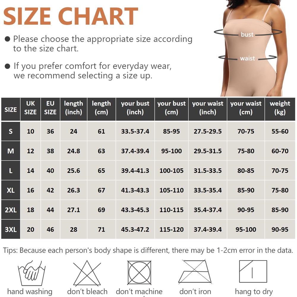 YUROUCIO Body Mujer Shapewear Sin Tirantes Reductora Barriga Moldeadora Bodysuit de Tubo Adelgazante Pantalones Body Shaper Control de Abdomen Faja Bandeau Colombianas Shorts Corsé Sin Costuras