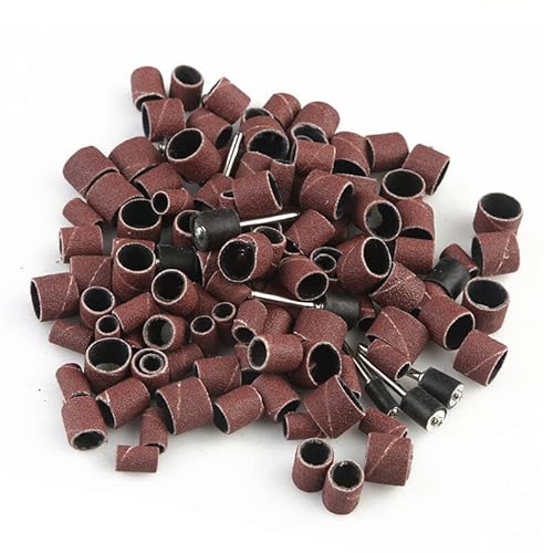 Gdrasuya10 102Pcs Grinding Accessories Large&Medium&Small Sand Rings Drum Mandrels 120Grit Sanding Drum Sleeves Sandpaper Ring Abrasive Block Rubber Roller Grit Set For Polishing thumb #4