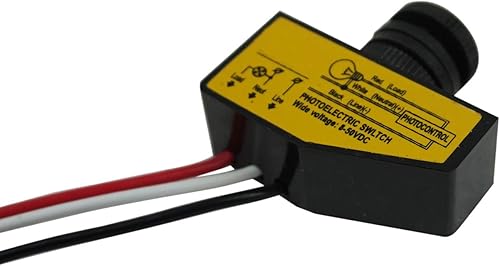 Miniatura 5 de Interruptor fotoeléctrico de sensor de exterior de 12 V, 24 V, 36 V, 48 V, CC, interruptor fotoeléctrico de 3.5 A, interruptor de fotocélula del