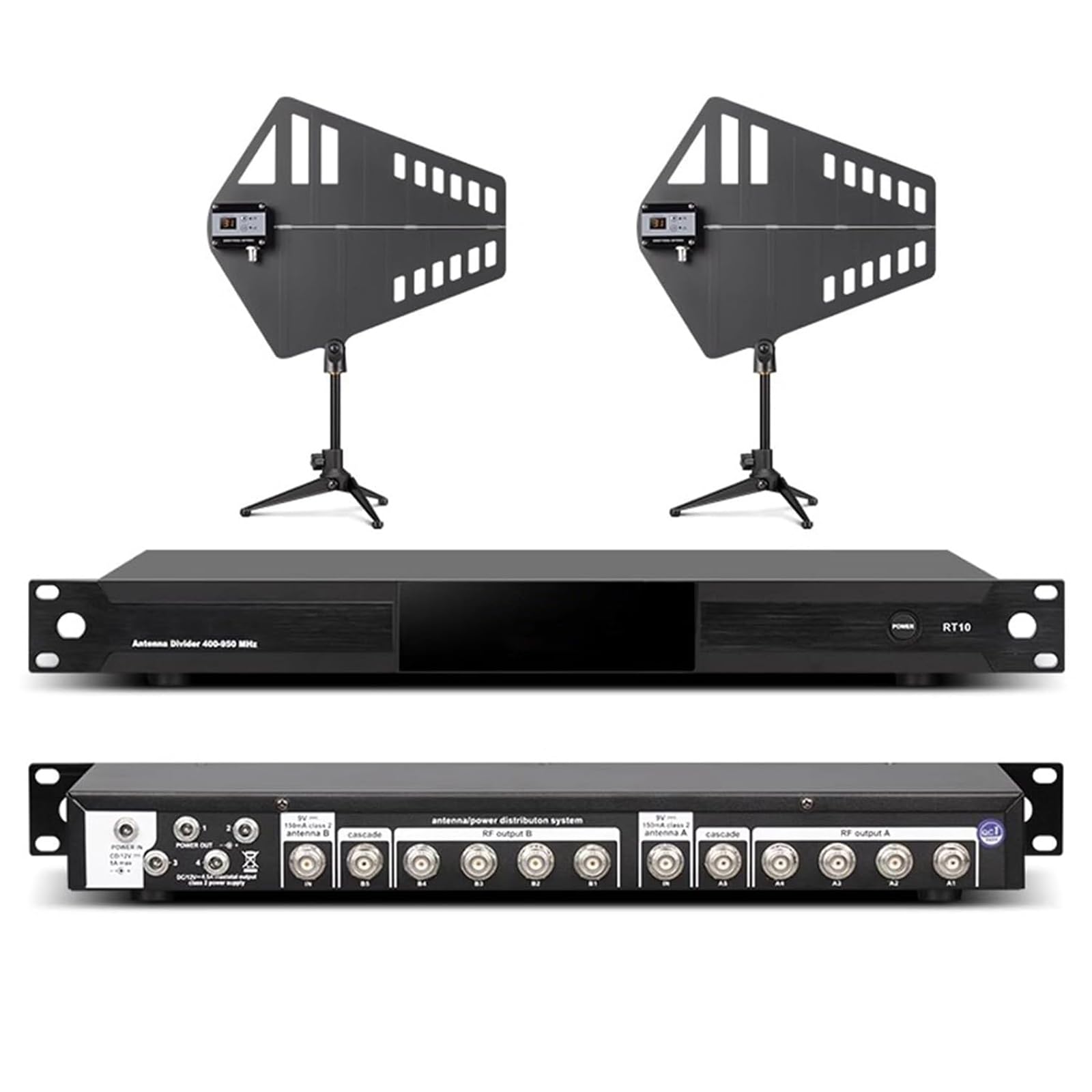 Amplificatore di Segnale per Microfono a 8 Canali, Processore Audio Digitale 4 Ingressi/8 Uscite, Copre La Gamma di Frequenza 400-950 MHz, USB, WiFi E RS485/232, per Palcoscenici