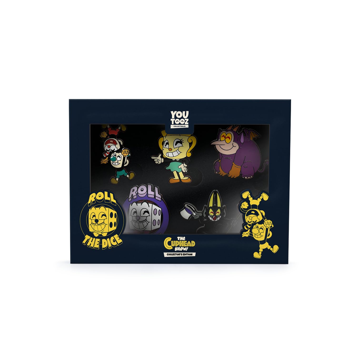 Youtooz Set di spille Cuphead, con licenza ufficiale, scatola da collezione include 5 spille di Youtooz Cuphead Collection, Alluminio, Nessuna pietra preziosa