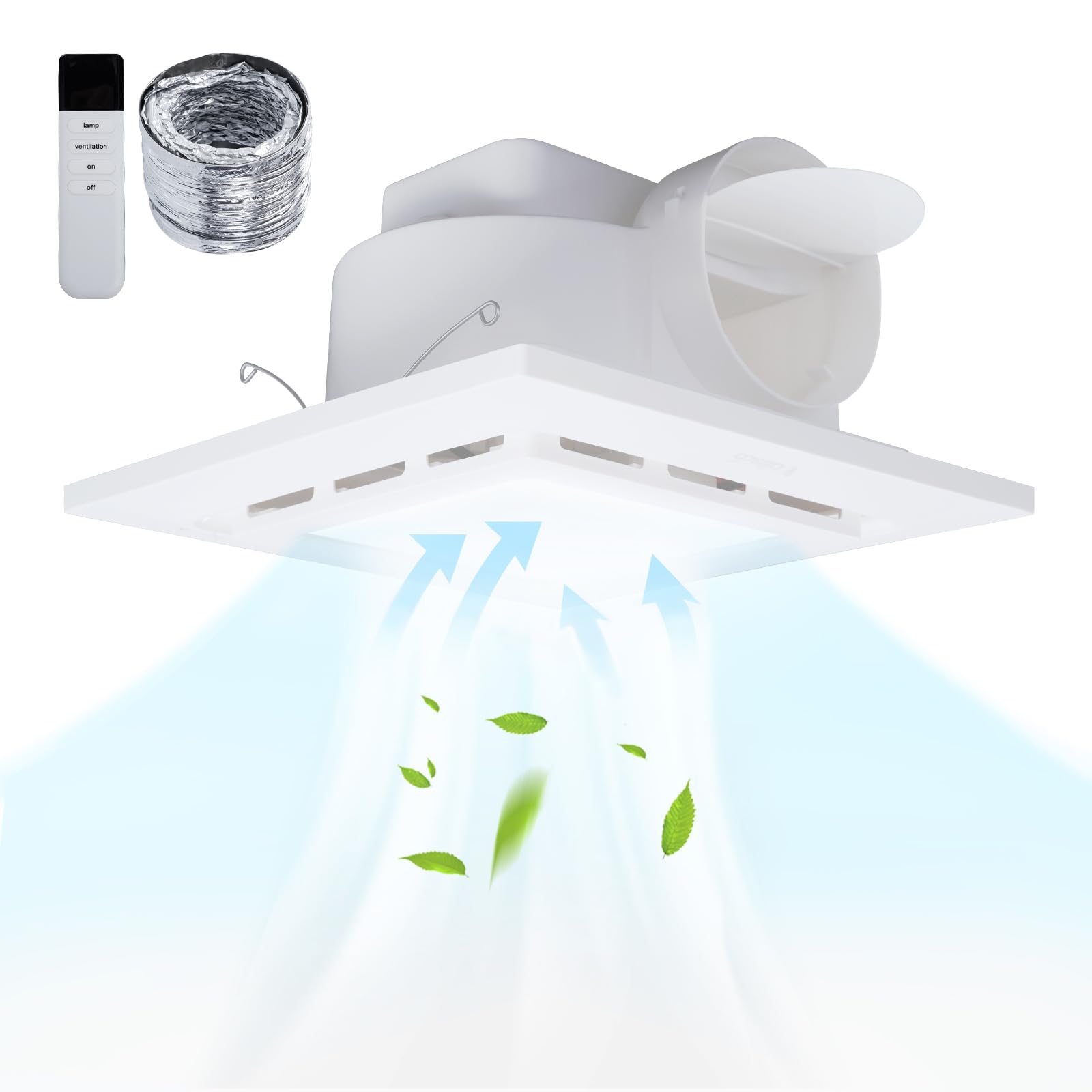Bathroom Exhaust Fan with LED Light 110 CFM High-Power Ventilation for Moisture Control Energy Efficient Bathroom Ceiling Exhaust Fan 1.0 Sone, Bathroom Exhaust Fan Easy Installation