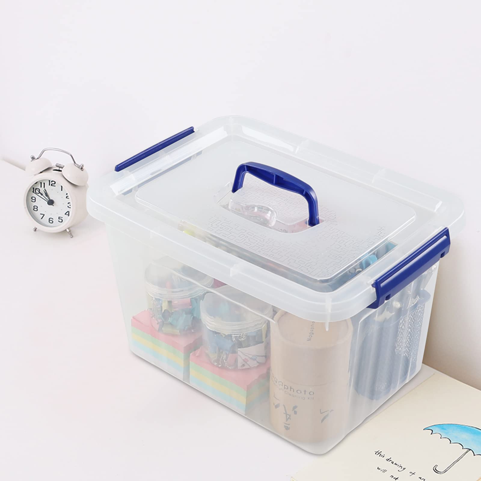 Aufbewahrungsbehälter Plastik, Aufbewahrungsboxen mit Deckel Set von 6