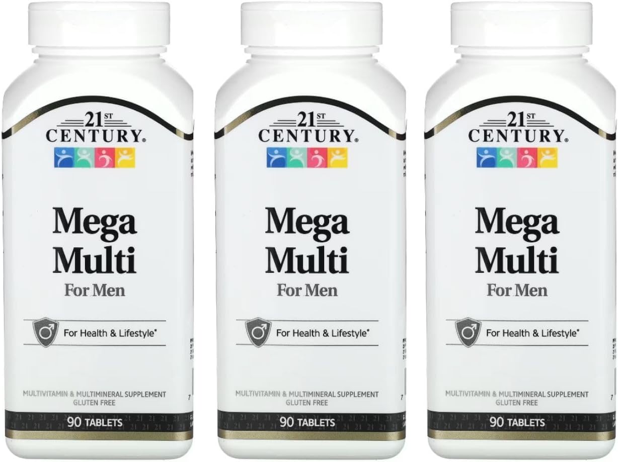 Mega Multi for Men, Multivitamin & Multimineral 90 tablets Pack of 3