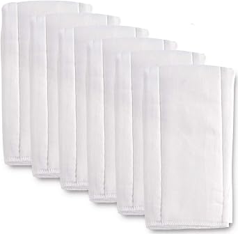 6 Ply Cloth Diapers Burp Cloth, Fasoar Thick Washable Absorbent Cotton Diaper for Babies and Toddlers Multi-Use 6/10/12 Count