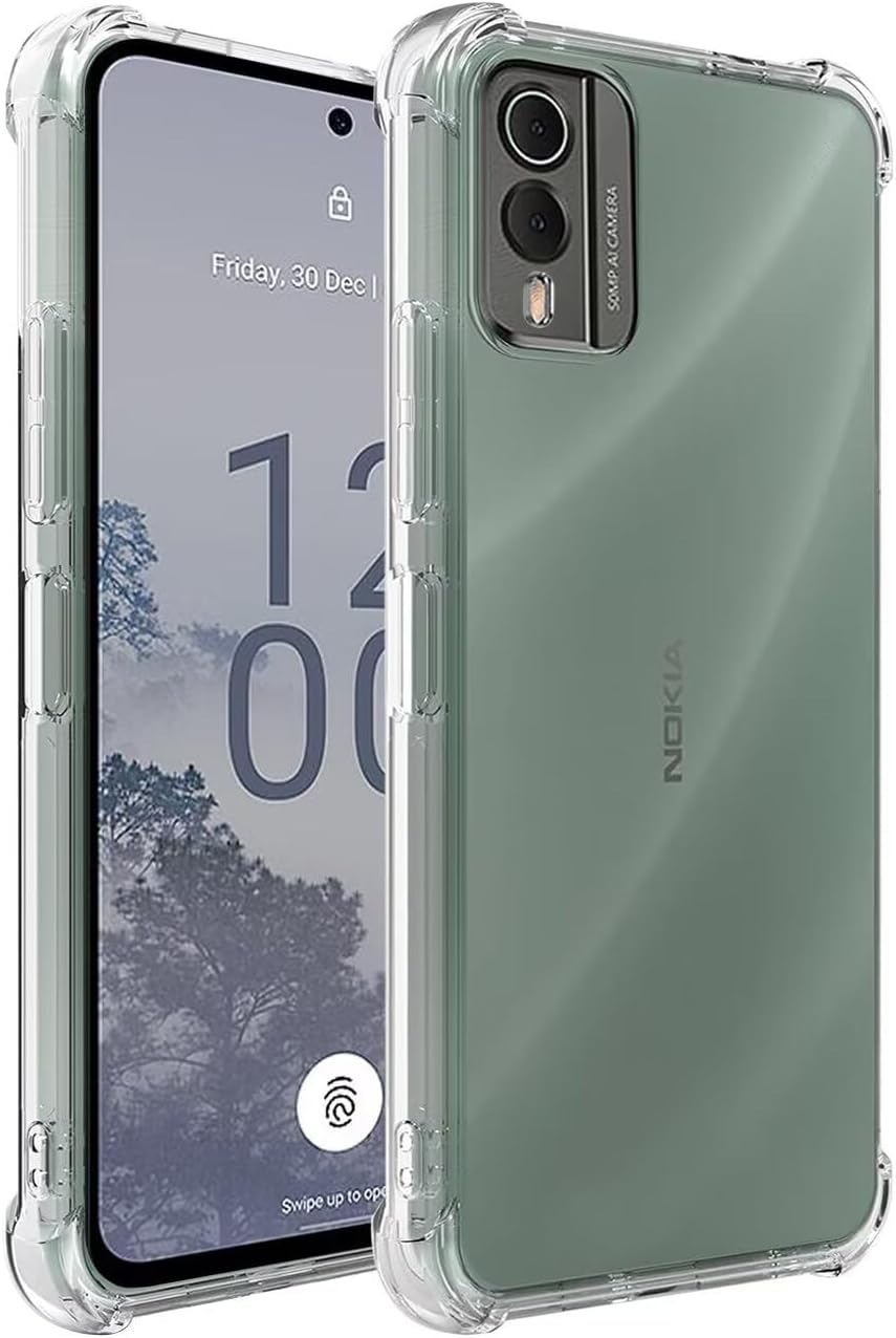Case for Nokia X30 Case, Nokia X 30 5G TA-1450 Case for Girls Women, Clear Transparent Soft Flexible TPU Slim Phone Protective Case Cover for Nokia X30 Clear