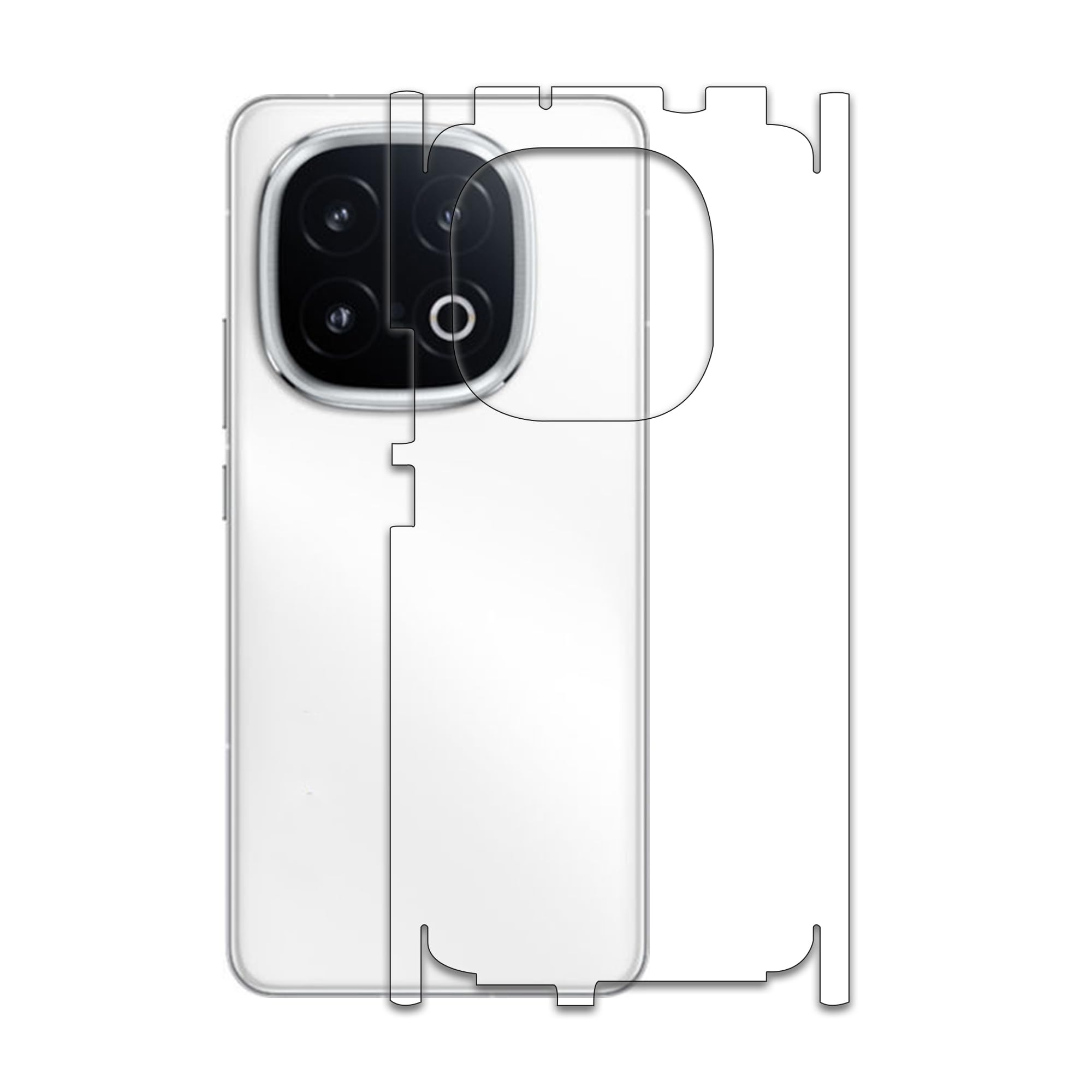 Glossy Finish Back Screen Protector Compatible with iQOO 13 (5G) [Not Glass] Edge to Edge Self Healing Unbreakable Membrane with Easy Installation Kit - Transparent-image-8