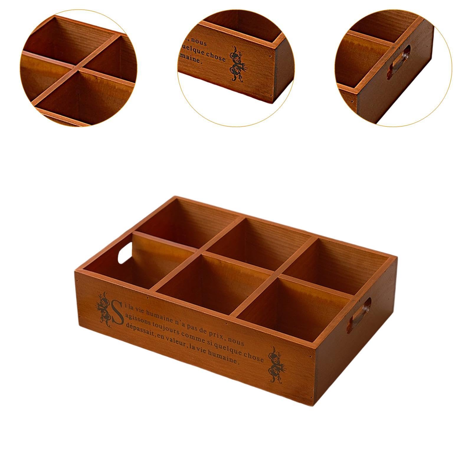 Serving Tray Wooden Nut Serving Divider Tray with Handle Creative and Multifunctional for Nuts Bathroom Parties Multi 32.5x22.5x8cm