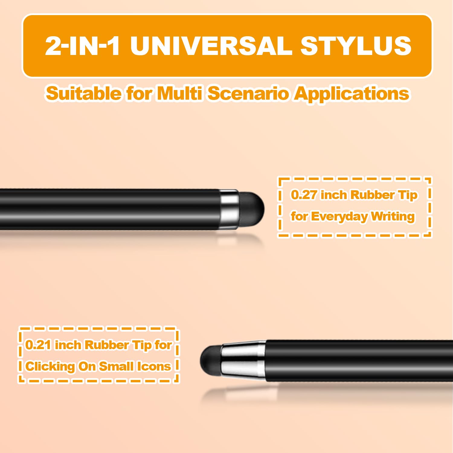 Lot de 10 stylets 2 en 1 pour écran tactile, haute précision et sensibilité, adaptés pour iPad/iPhone/Samsung/Android Smartphone et tablettes, compatible avec tous les écrans tactiles