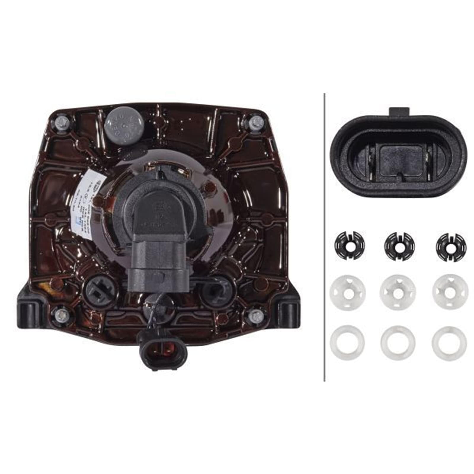 HELLA 1AL 009 998-001 DE/Halógena-Faro principal - 90mm Performance - 24V - redondo - Número de referencia: 12.5 - Montaje - Conector: AMP - Delante, derecha/Delante, izquierda