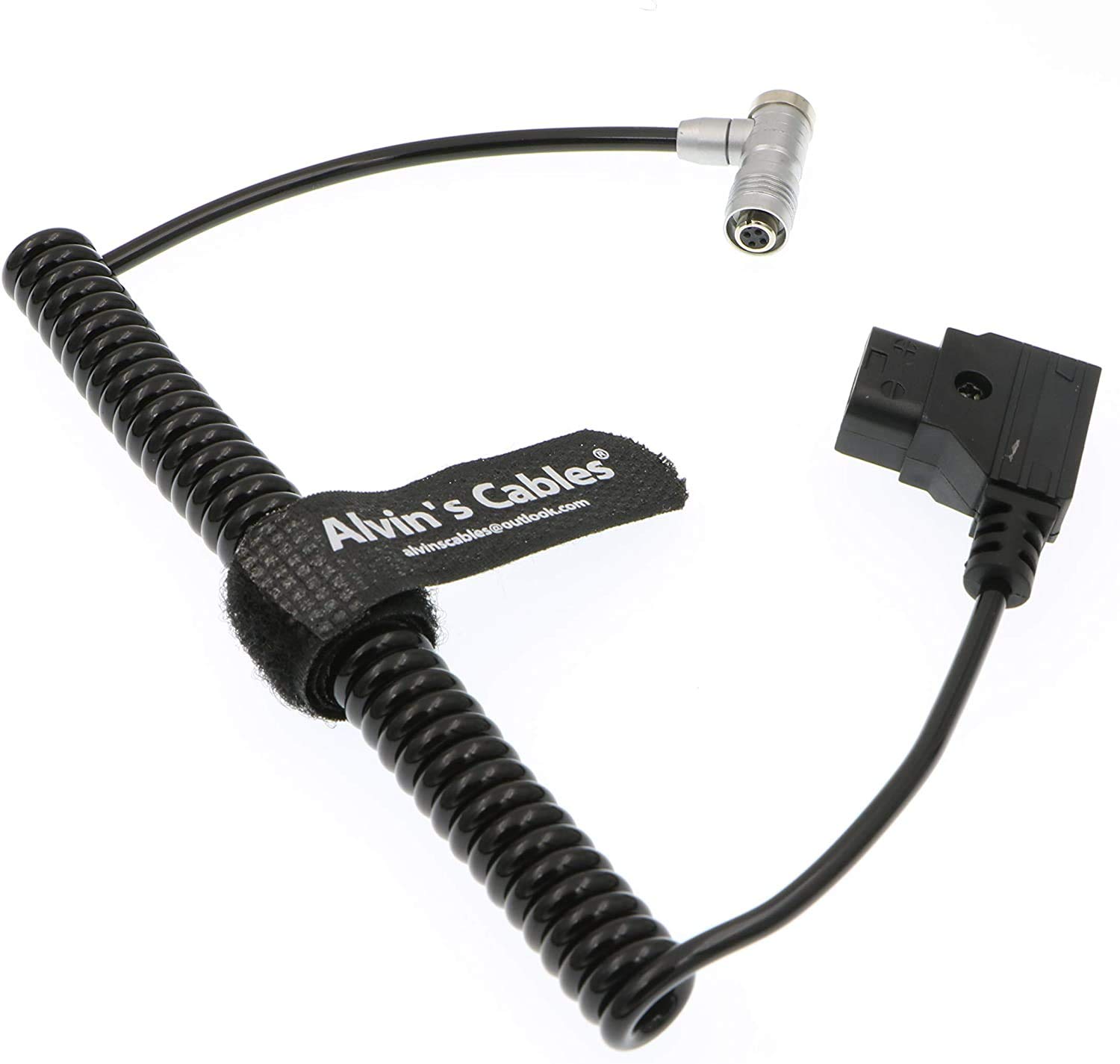 Alvin's Cables PORTKEY BM5 BM7 monitor Cavo di alimentazione angolo retto 4 pin femmina a Anton Bauer D-TAP maschio cavo di alimentazione a spirale