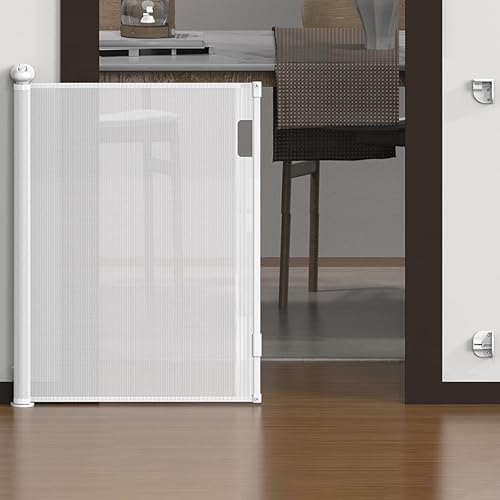 Puertas retráctiles para bebé, puerta de malla para bebé, puertas retráctiles para perros de 33 pulgadas de alto, se extiende hasta 70 pulgadas de disponible en Yaxa Peru