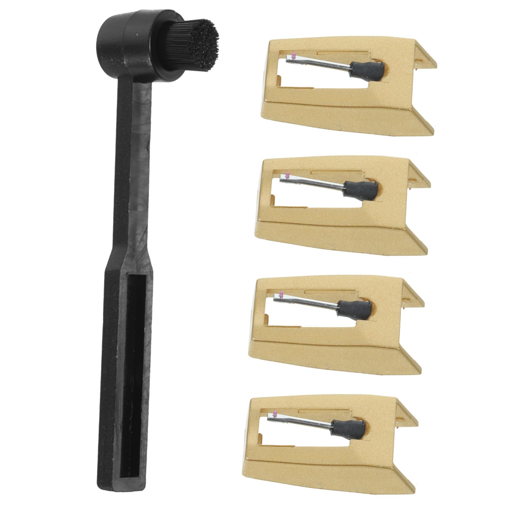 ibasenice 5pcs Turntable Needle Replacement Stylus for Record Players Vinyl Record Brush Needle Set