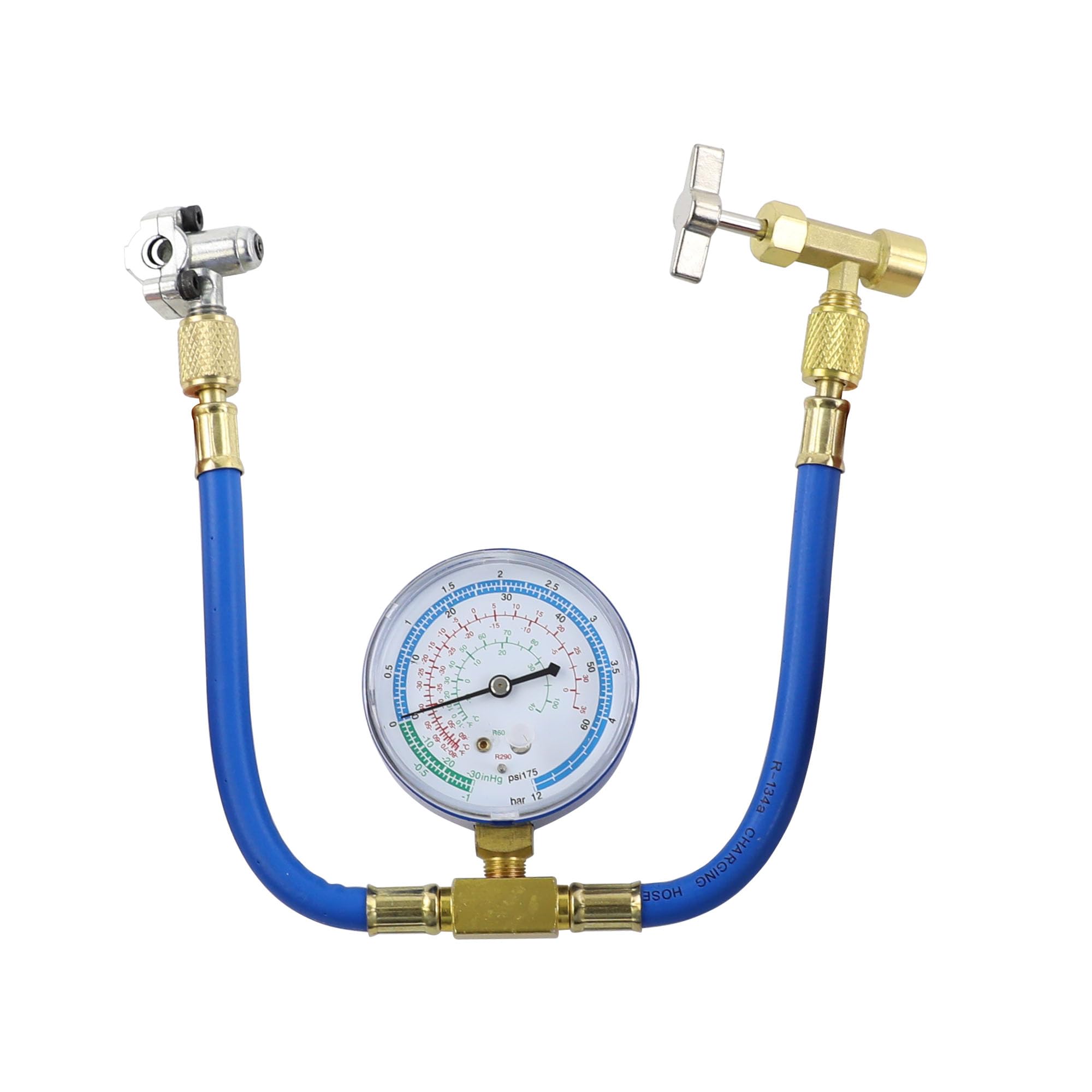 Ensemble de tuyau de remplissage et de jauge R290 et R600A avec robinet de bidon et valves auto-perçantes BPV31