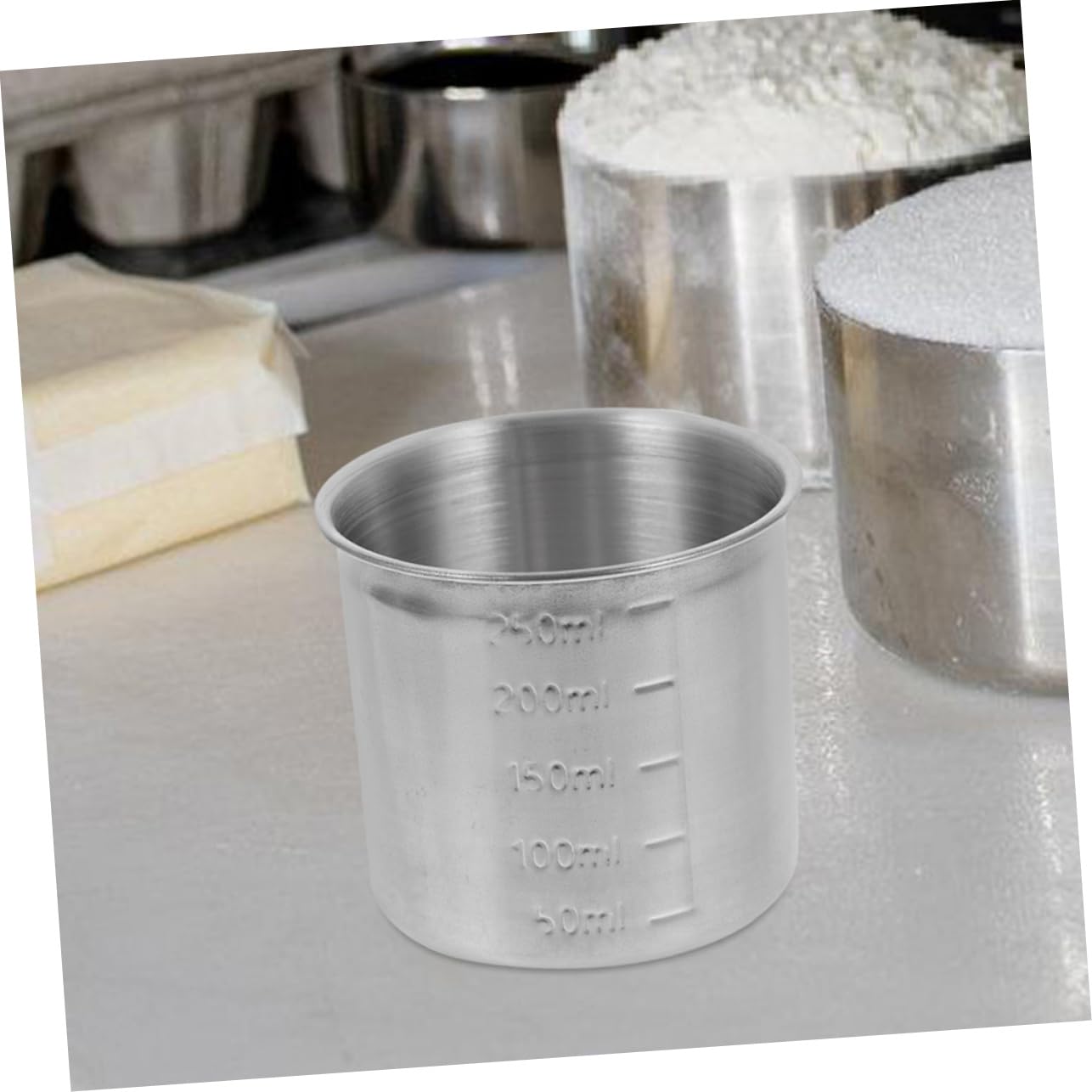 4 Sätze 4 Sets Messbecher Trockenfutterbecher Reismesslöffel Reiskrug Becher Reisbecher Messbecher Für Den Haushalt Rostfreier Messhalter Mehrzweckbehälter 3 Stück * 4 Cabilock