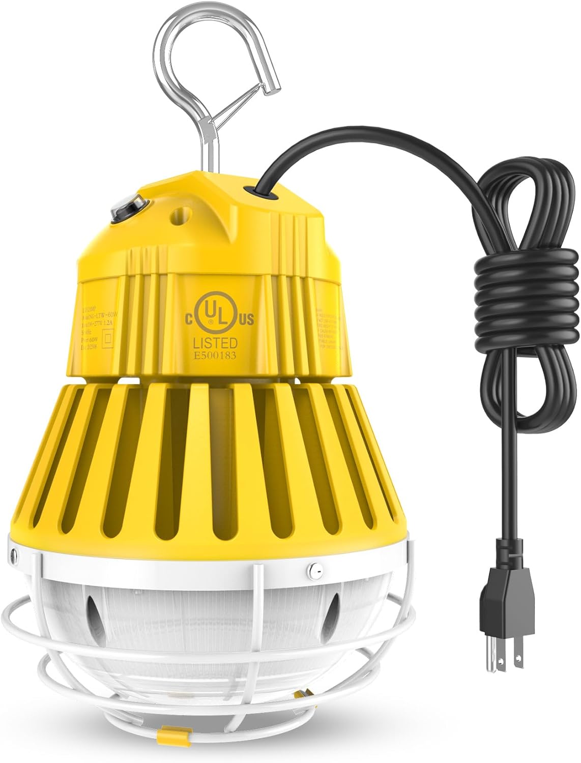 LED Temporary Work Light 5000K Portable Hanging Construction Lights, 10 Cable with ON/Off Switch Linkable LED Work Light for Job Site Warehouse Garage Shop Area Lighting (60W) LED Temporary Work Light 5000K Portable Hanging Construction Lights, 10 Cable with ON/Off Switch Linkable LED Work Light for Job Site Warehouse Garage Shop Area Lighting (60W)